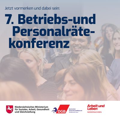 Bild eines volles Saals mit teilnehmenden als Ankündigung der Betriebs- und Personalrätekonferenz 2025